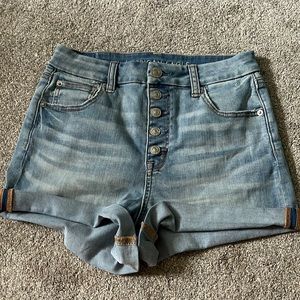 American Eagle Button-Up High-Waisted Jean Shorts